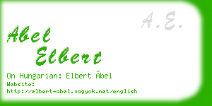 abel elbert business card